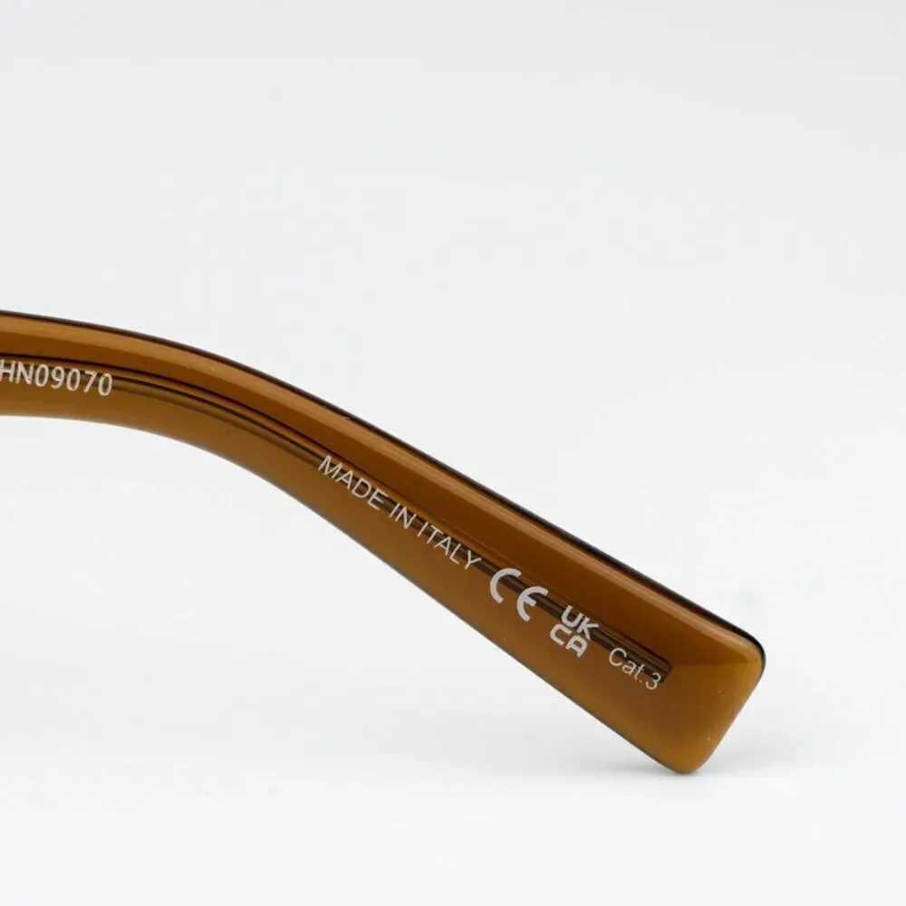 NEW Saint Laurent SL713 003 Transparent Brown Rectangle Unisex Sunglasses
